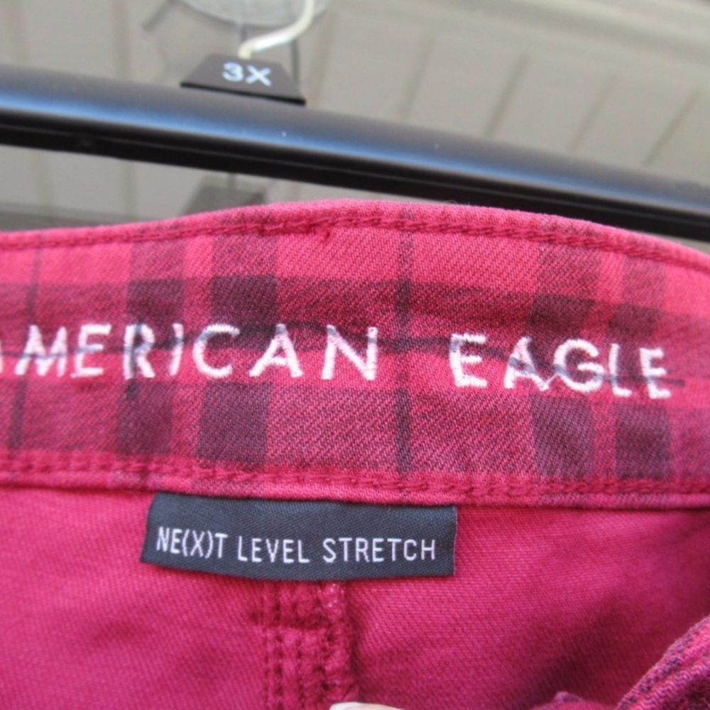 American Eagle next level stretch high rise plaid Jegging Plus size 24 - Picture 6 of 14